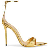 New Pointed Toe Ankle Strap Heels EU 33 / Gold / 7.5CM
